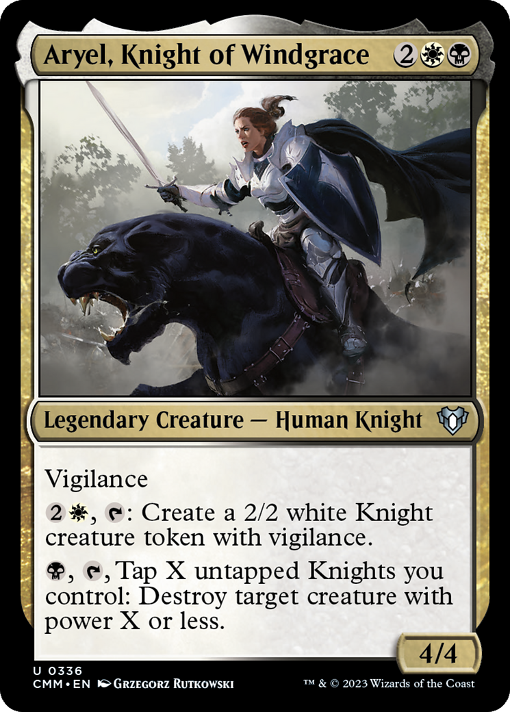 Aryel, Knight of Windgrace (CMM) 336 - WZRD TCG