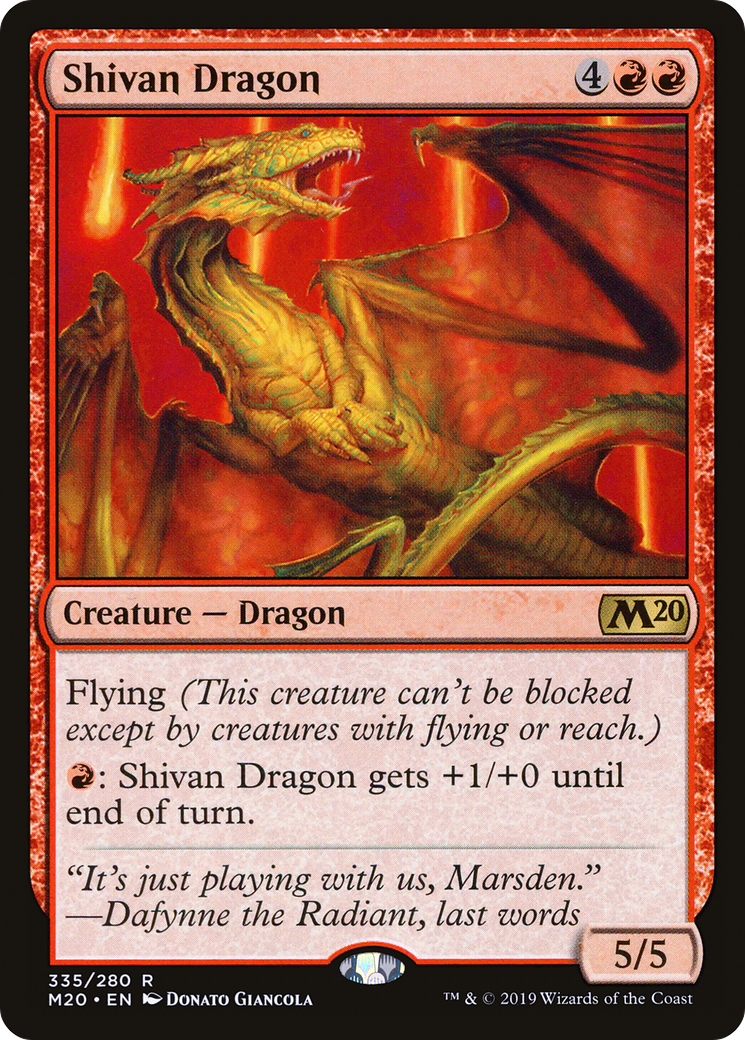 Shivan Dragon (M20) 335