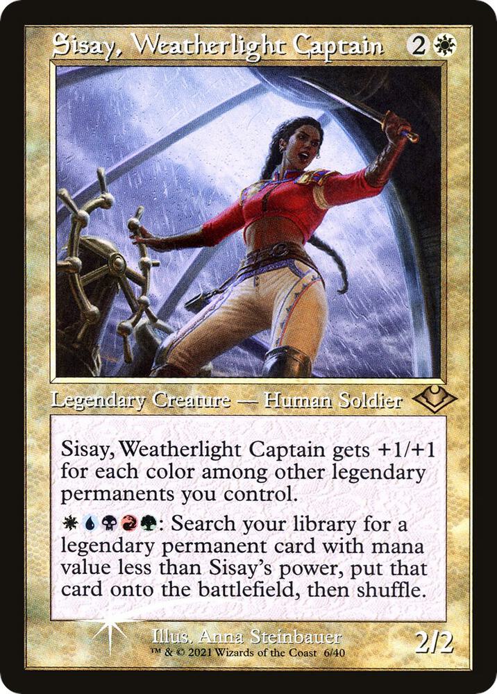 Sisay, Weatherlight Captain (Retro Frame), MH1, 6, NM, Foil