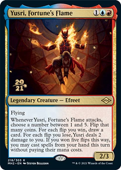 Yusri, Fortune's Flame, PRE, 218, NM, Foil