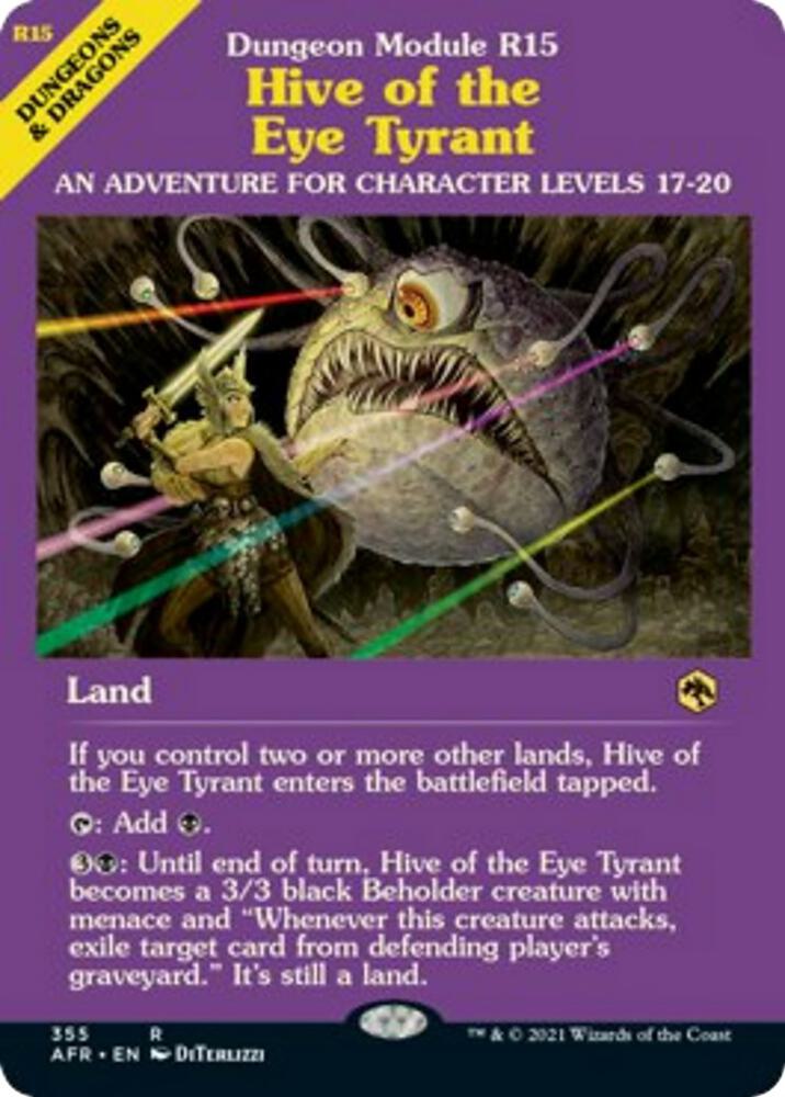 Hive of the Eye Tyrant (Dungeon Module), AFR, 355, NM
