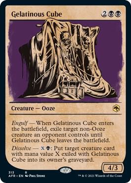 Gelatinous Cube (Showcase), AFR, 313, NM, Foil