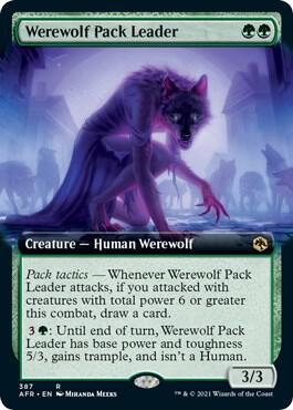Werewolf Pack Leader (Extended Art), AFR, 387, NM