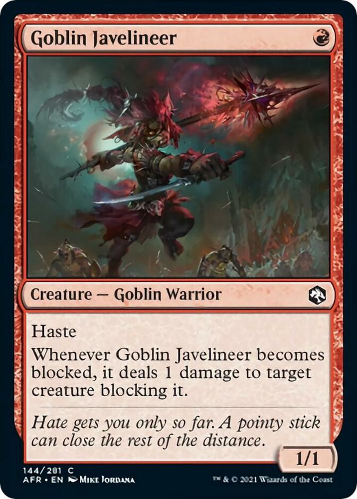 Goblin Javelineer, AFR, 144, NM, Foil