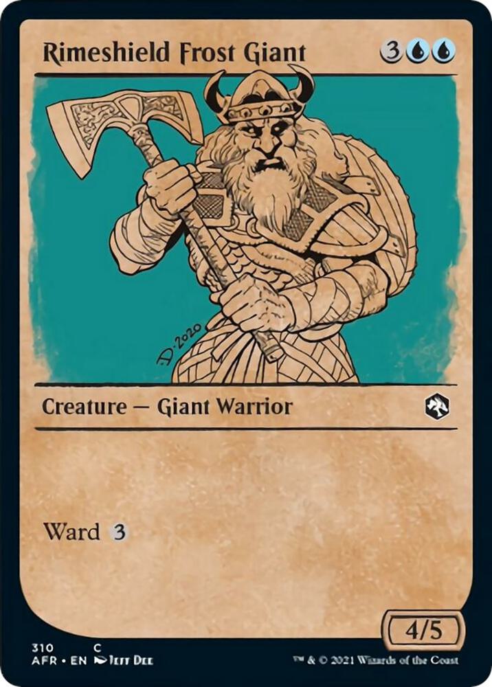 Rimeshield Frost Giant (Showcase), AFR, 310, NM, Foil