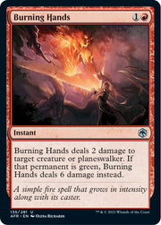 Burning Hands, AFR, 135, NM