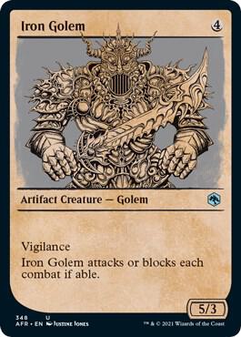Iron Golem (Showcase), AFR, 348, NM