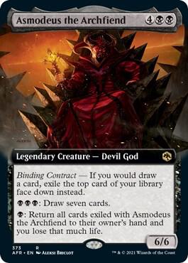 Asmodeus the Archfiend (Extended Art), AFR, 373, NM, Foil
