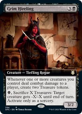 Grim Hireling (Extended Art), AFC, 294, NM