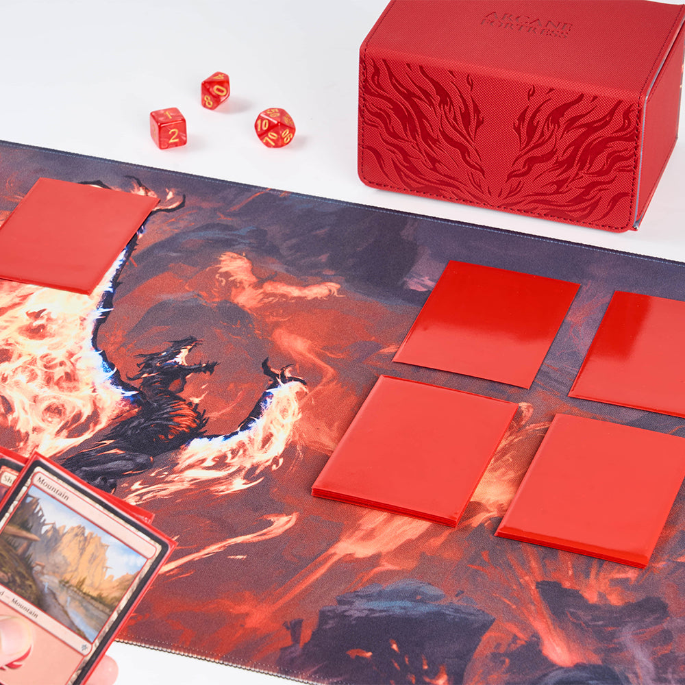 Standard Playmat 24" x 14" (Stitched) - Volcanic Rebirth