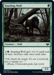 Snarling Wolf, VOW, 219, NM