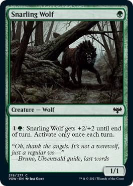 Snarling Wolf, VOW, 219, NM