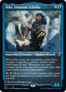 Volo, Itinerant Scholar (Foil Etched), CLB, 491, NM, Foil