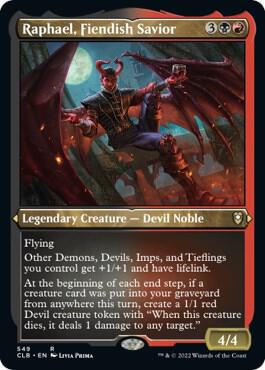 Raphael, Fiendish Savior (Foil Etched), CLB, 549, NM, Foil
