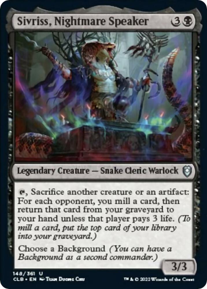 Sivriss, Nightmare Speaker, CLB, 148, NM