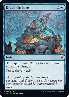 Draconic Lore, CLB, 64, NM, Foil
