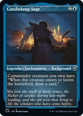 Candlekeep Sage (Foil Etched), CLB, 482, NM, Foil