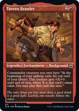 Tavern Brawler (Foil Etched), CLB, 511, NM, Foil
