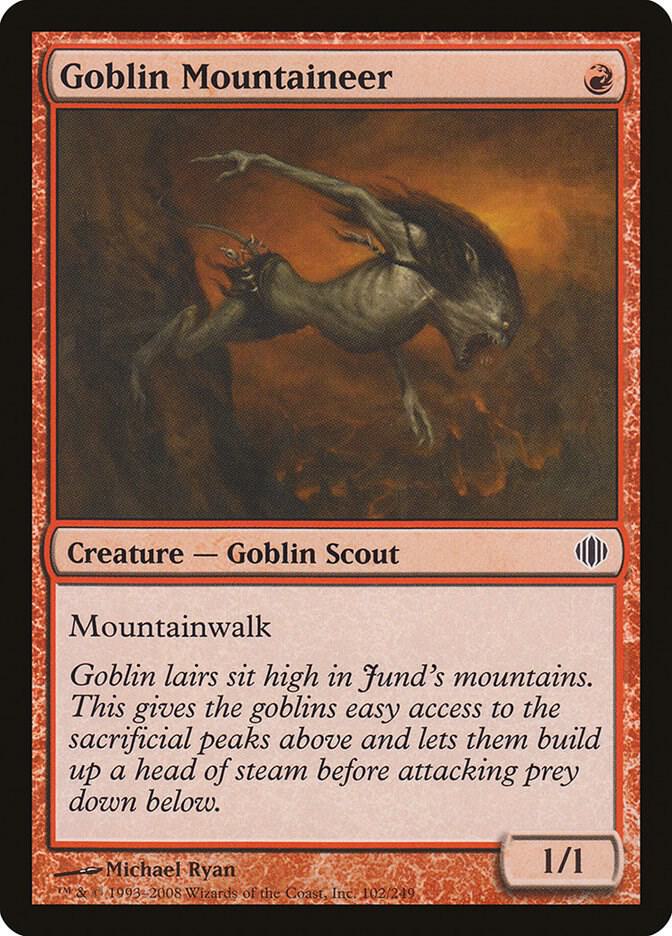 Goblin Mountaineer, ALA, 102, NM, Foil