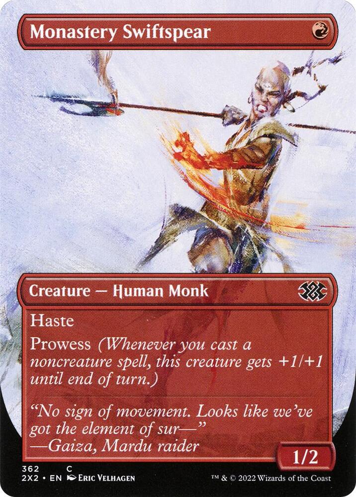 Monastery Swiftspear (Borderless), 2X2, 362, NM
