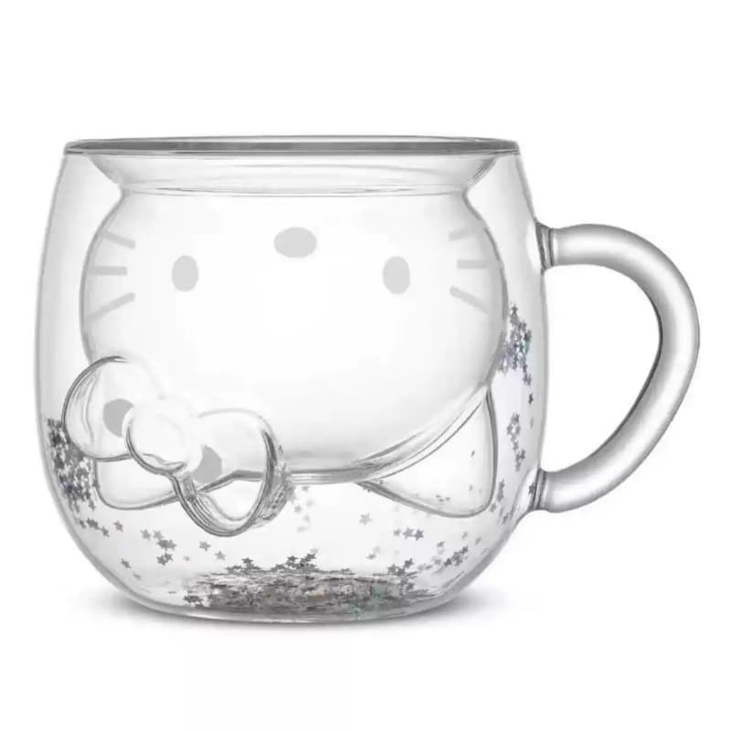 Hello Kitty Double Wall Glass - Glitter