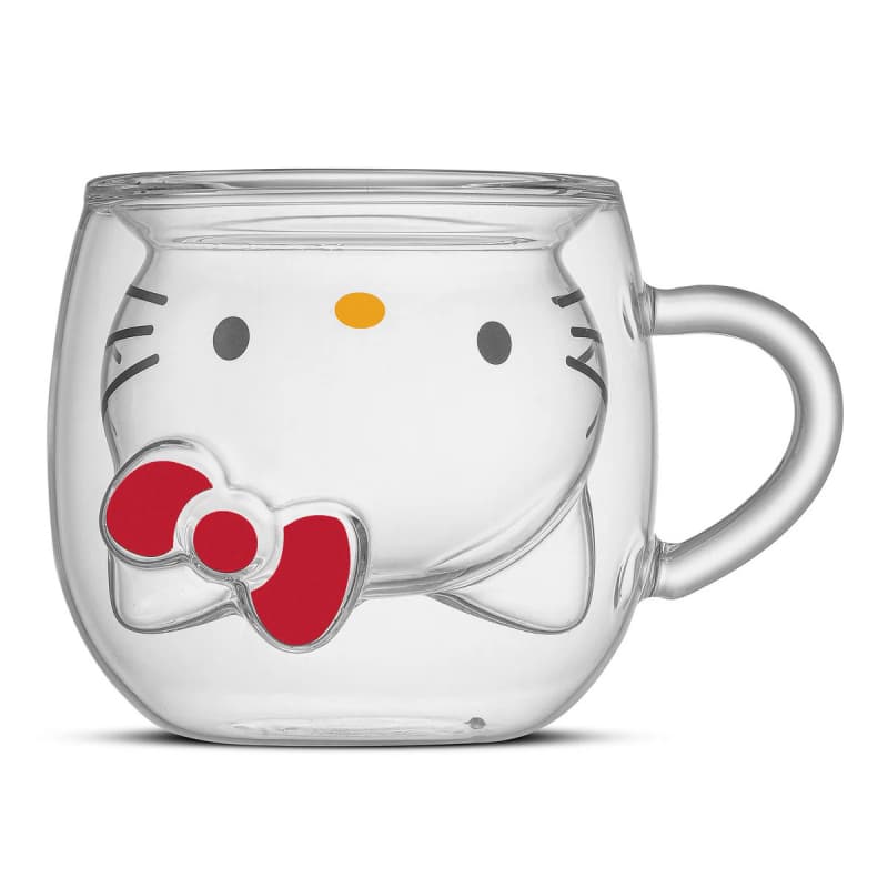 Hello Kitty Double Wall Glass - Red Bow