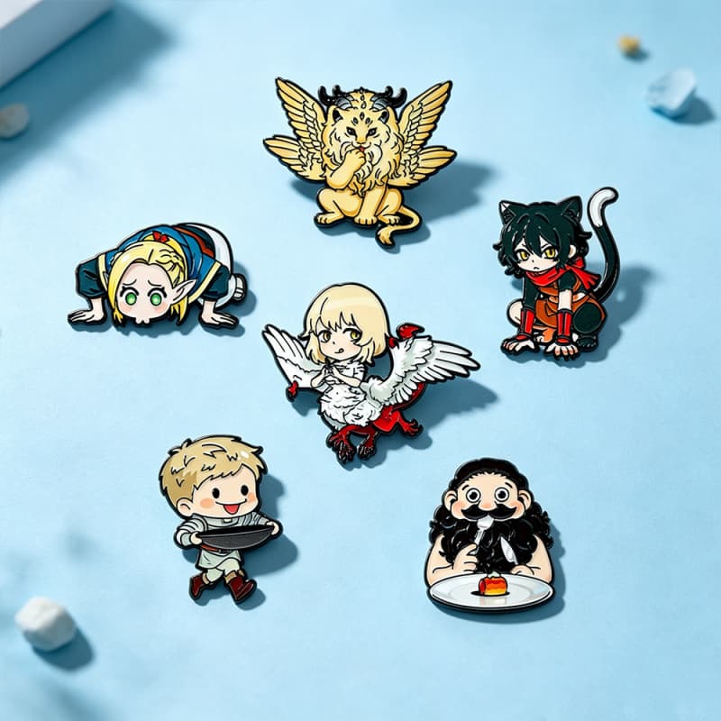 Delicious in Dungeon Alloy Enamel Badges Brooch Pins
