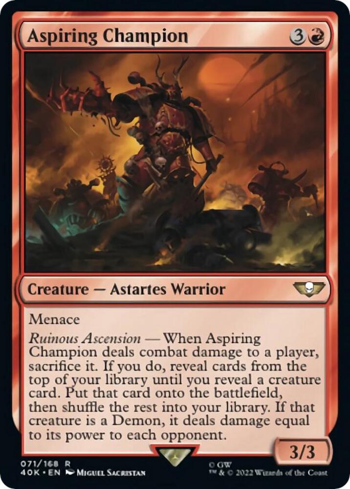 Aspiring Champion, 40K, 71, NM