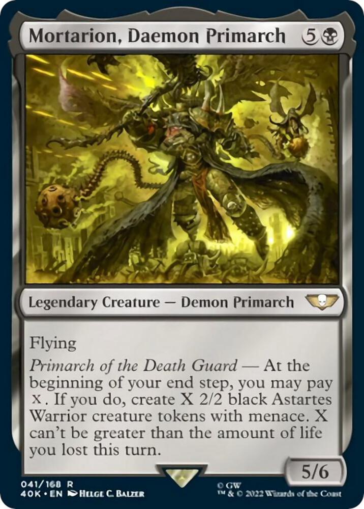 Mortarion, Daemon Primarch, 40K, 41, NM