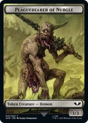 Plaguebearer of Nurgle // Spawn Double-Sided Token, 40K, 15 // 16, NM
