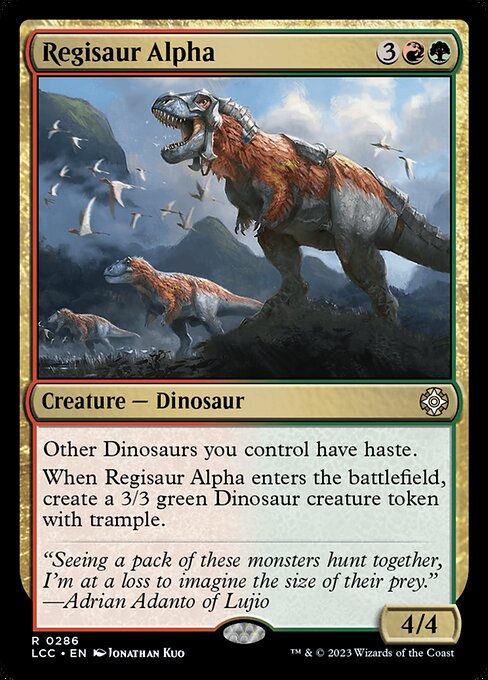 Regisaur Alpha front