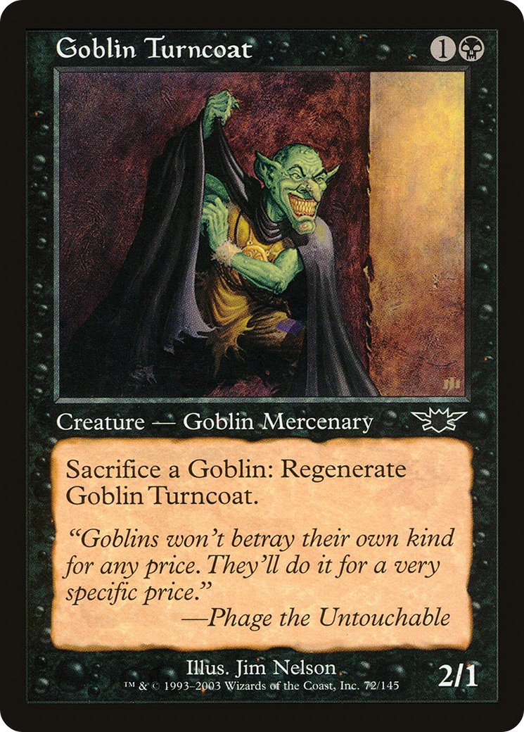 Goblin Turncoat (LGN) 72 - WZRD TCG