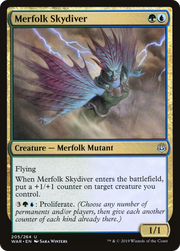 Merfolk Skydiver (WAR) 205 - WZRD TCG