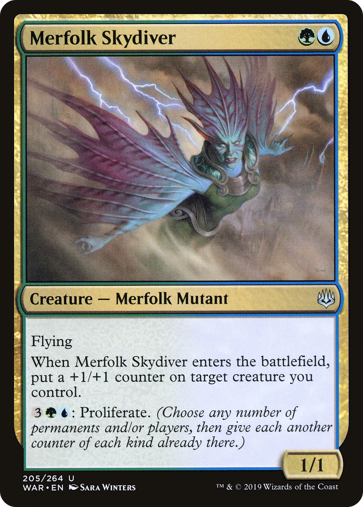 Merfolk Skydiver (WAR) 205 - WZRD TCG