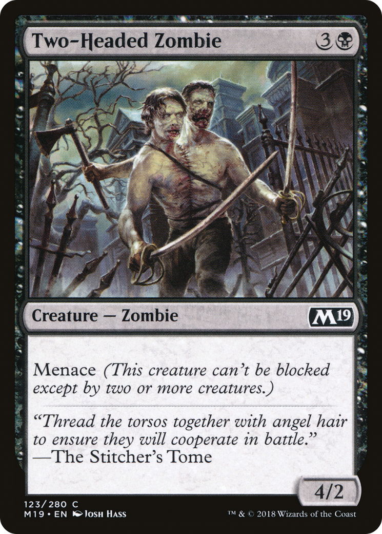 Two-Headed Zombie (M19) 123 - WZRD TCG