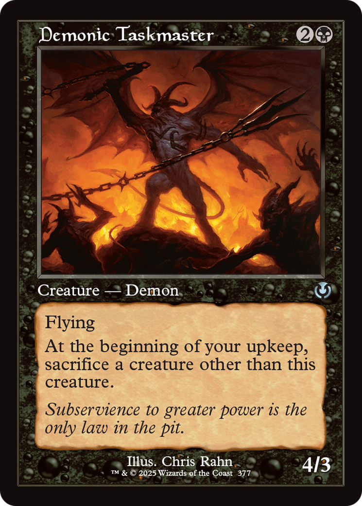 Demonic Taskmaster (INR) 377 - WZRD TCG