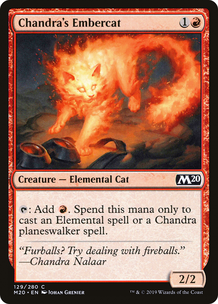 Chandra's Embercat (M20) 129 - WZRD TCG