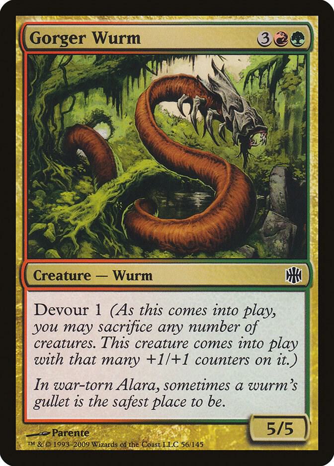 Gorger Wurm, ARB, 56, NM, Foil