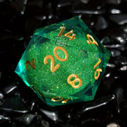 D20 Liquid Core Dice- Green