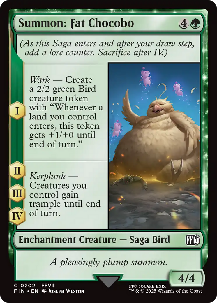 Summon: Fat Chocobo (FIN) 202 - WZRD TCG