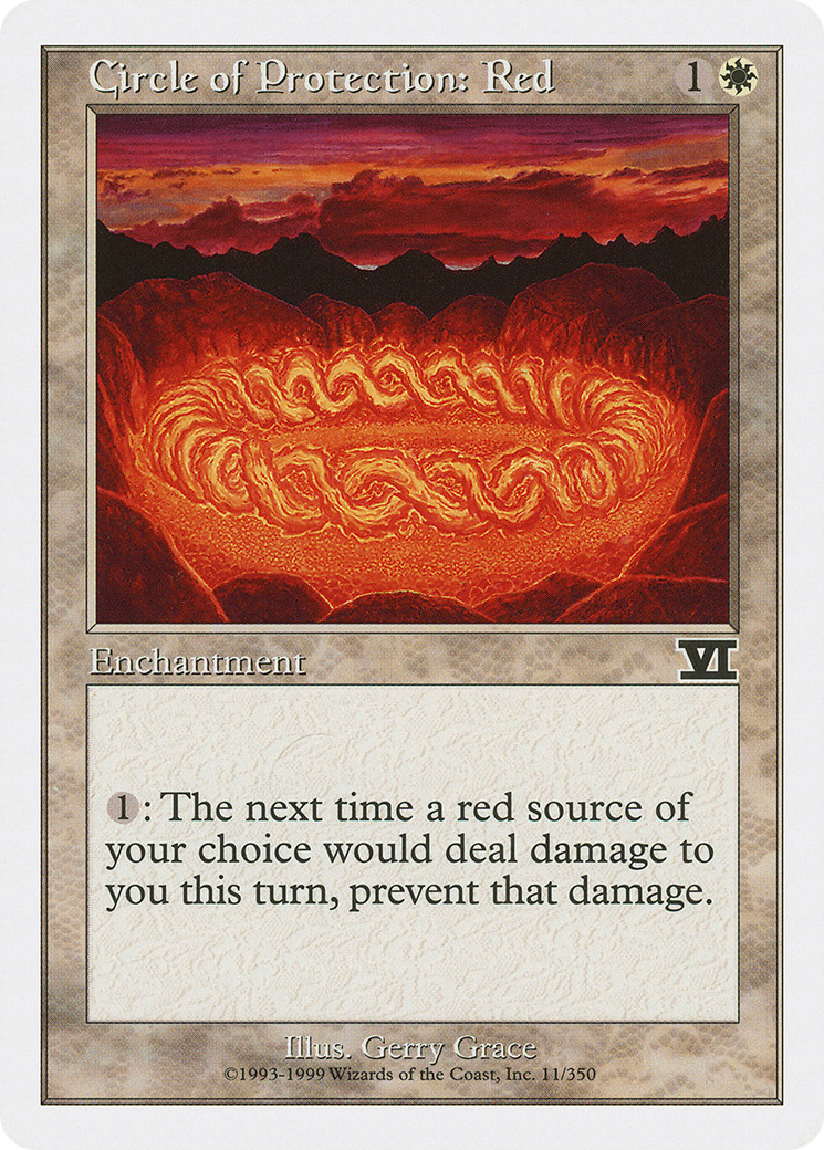 Circle of Protection: Red (6ED) 11 - WZRD TCG