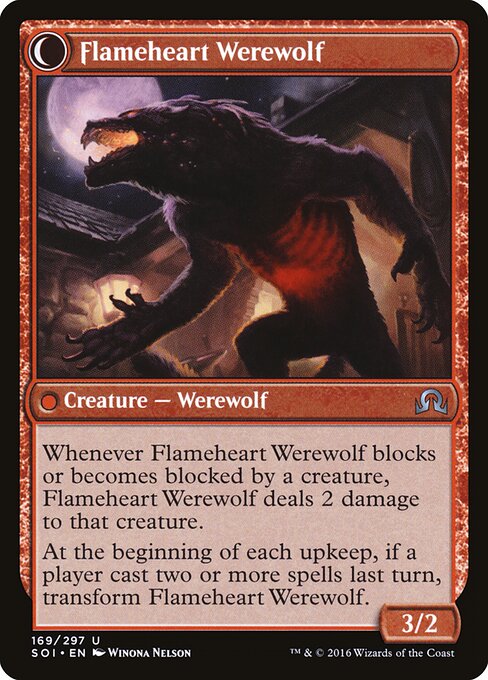 Kessig Forgemaster // Flameheart Werewolf (Back)