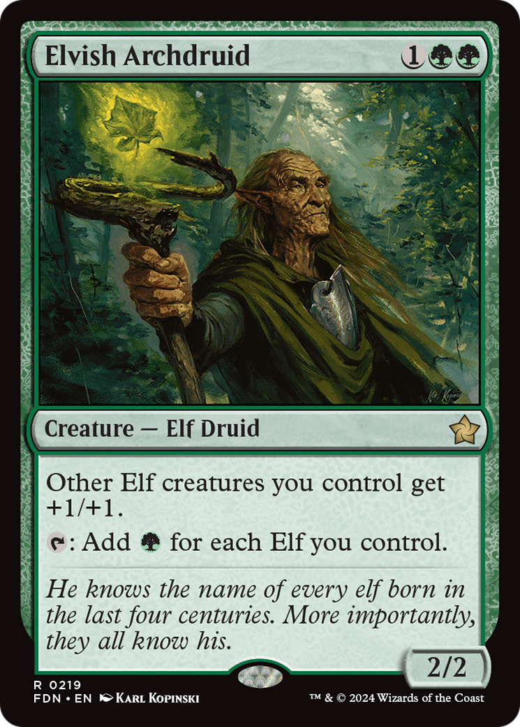 Elvish Archdruid (FDN) 219 - WZRD TCG