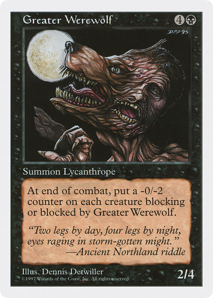 Greater Werewolf (5ED) 166 - WZRD TCG
