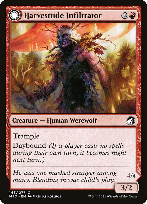 Harvesttide Infiltrator // Harvesttide Assailant (Innistrad: Midnight Hunt 143) - WZRD TCG