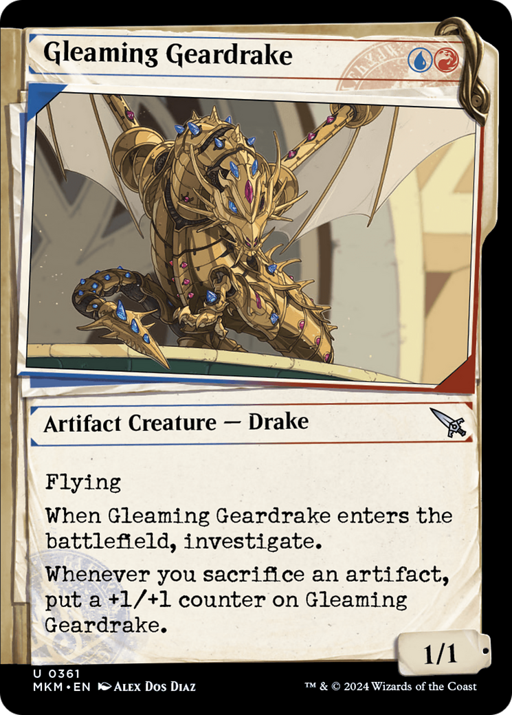 Gleaming Geardrake (MKM) 361 - WZRD TCG