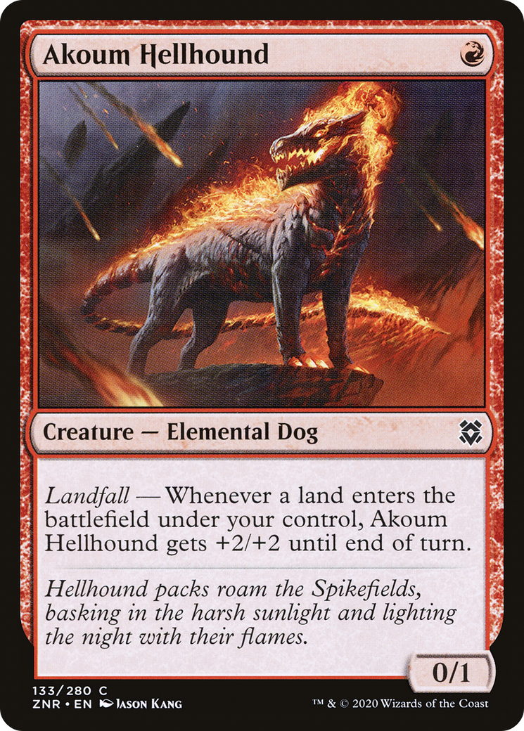 Akoum Hellhound (ZNR) 133 - WZRD TCG