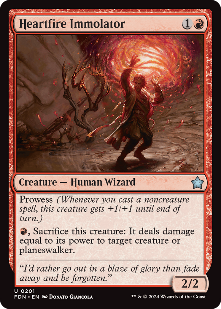 Heartfire Immolator (FDN) 201 - WZRD TCG