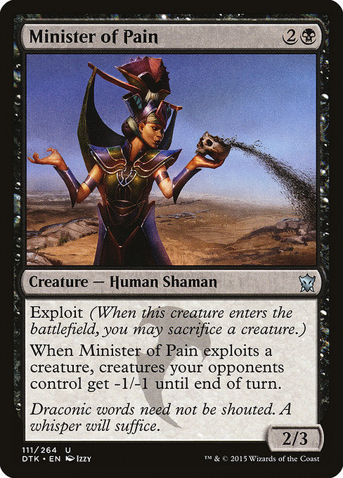 Minister of Pain front