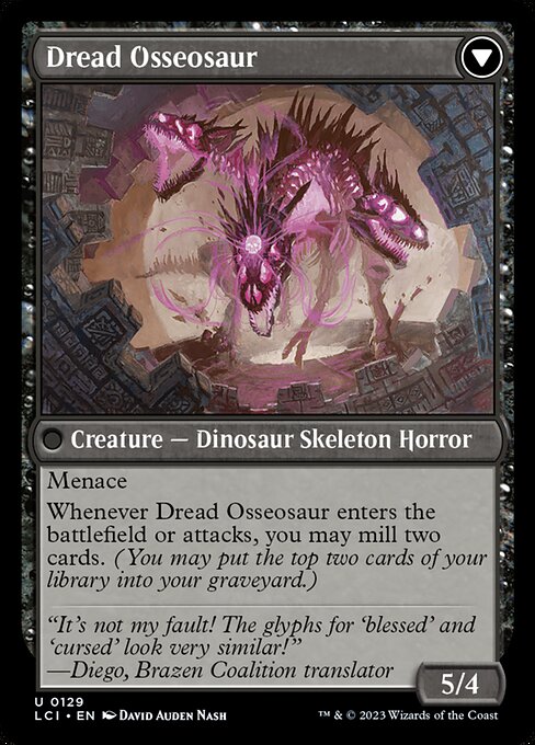 Visage of Dread // Dread Osseosaur (Back)